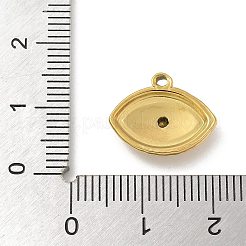 304ステンレススチールラインストーンペンダント  ナザールボンジュウ  12.5x15.5x3.5mm  穴：1.2mm&nbsp;STAS-I322-29G-03