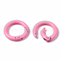 Spray Painted Eco-Friendly Alloy Spring Gate Rings&nbsp;X-PALLOY-T080-01-NR