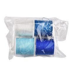 4 Rolls 4 Colors Round Nylon Chinese Knot Cord&nbsp;NWIR-FS0001-06B