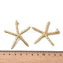 ヒトデ 304 ステンレス スタッド イヤリング  ゴールドカラー  51.5x48mm&nbsp;EJEW-C169-03G