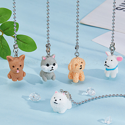 6Pcs 6 Styles Resin Dog Charms Ceiling Fan Pull Chain Extenders&nbsp;HJEW-DC00017