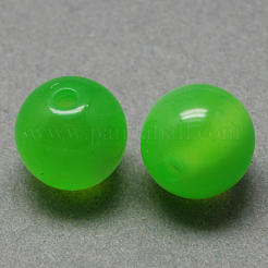 ラウンド模造キャッツアイ樹脂ビーズ  ミックスカラー  6x5mm  穴：1.8~2mm&nbsp;RESI-R157-6mm-M
