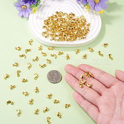140本2スタイルアロイペンダント  月/星のチャーム  ゴールドカラー  8.5~10x6x2.5mm  穴：1.4~1.6mm  70個/スタイル&nbsp;FIND-TA0011-07
