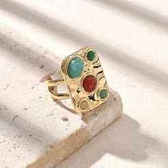 Natural Carnelian & Jade Finger Rings&nbsp;STAS-Z112-03G