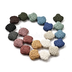 Dyed Natural Lava Rock Beads Strands&nbsp;G-A264-A04-01A