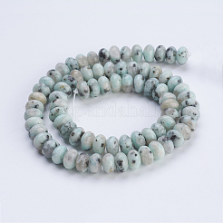 Natural Sesame Jasper/Kiwi Jasper Beads Strands&nbsp;X-G-P354-06-8x5mm