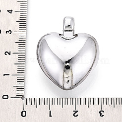 アクリルパーツ  ハートチャーム  銀  31x25x12.5~13mm  穴：3.5mm&nbsp;OACR-T030-37B