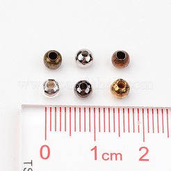丸い鉄スペーサービーズ  ミックスカラー  4mm  穴：1.5mm  約158個 /コンパートメント  948個/箱&nbsp;IFIN-E148Y-M-B