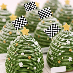 7Bags Paper Racing Flag Cake Insert Card Decoration&nbsp;AJEW-GF0012-84