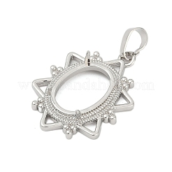 Brass Pendant Cabochon Settings&nbsp;KK-S521-14P