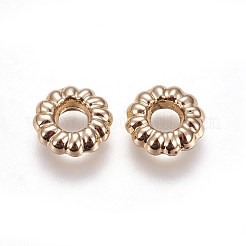 合金ビーズ  リング  ライトゴールド  9.5x3mm  穴：3mm&nbsp;PALLOY-J716-18G-AAA