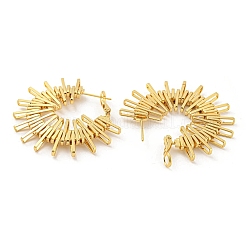 Rack Plating Brass Sun Hoop Earrings&nbsp;EJEW-K263-14G