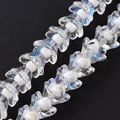 Electroplate Transparent Glass Beads Strands&nbsp;LAMP-H061-01D-01