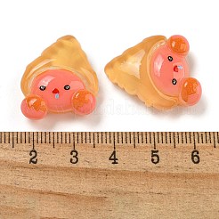 氷の海をテーマにした不透明樹脂のカボション  海洋動物のカボション  ヤドカリ  22.5x20x8mm&nbsp;CRES-D040-02F