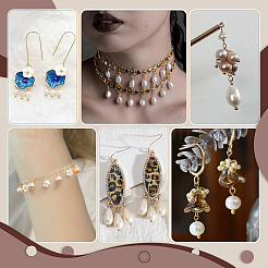 16Pcs 4 Colors Natural Freshwater Pearl Pendants&nbsp;PALLOY-PH01737