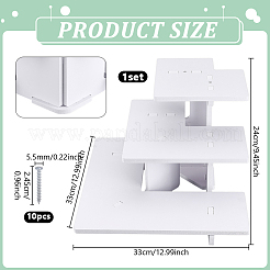 PVC 3-Tier Gift Desktop Organizer Shelf&nbsp;AJEW-WH0609-952A-01