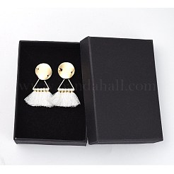 Polycotton(Polyester Cotton) Tassel Dangle Stud Earrings&nbsp;EJEW-JE03132
