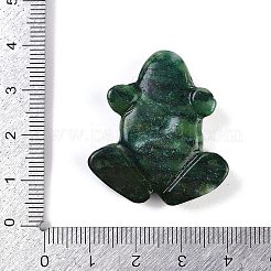 天然新疆翡翠彫刻ビーズ  半孔  カエル  32~40x28~35x8mm  穴：1.5~3.5mm&nbsp;G-K383-17A