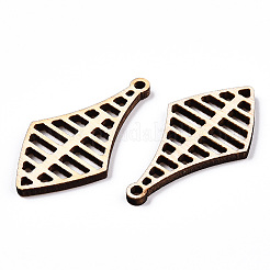 Undyed Natural Poplar Wood Pendants&nbsp;WOOD-TAC0002-60