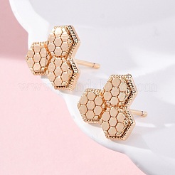 Brass Stud Earrings&nbsp;EJEW-D288-10G