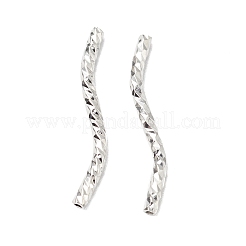 Rack Plating Brass Curved Tube Beads&nbsp;KK-WH0061-01A-P