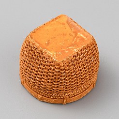 樹脂ラタンバスケット ミニモデル  マイクロランドスケープドールハウスアクセサリー  小道具の装飾のふりをする  オレンジ  31x21mm&nbsp;DJEW-CJC0002-04I-01