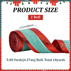 Christmas Polyester Ribbon&nbsp;OCOR-WH0078-488A