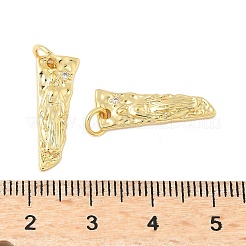 Brass Micro Pave Clear Cubic Zirconia Pendants&nbsp;KK-B139-24A-G
