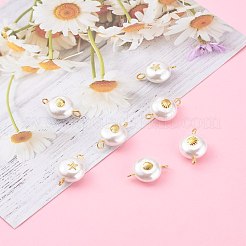 Eco-Friendly Plastic Imitation Pearl Beads Link Connectors&nbsp;PALLOY-JF00654