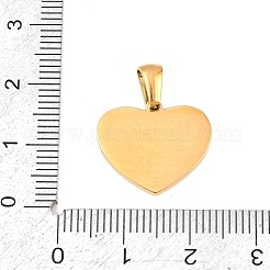 304ステンレススチールエナメルペンダント  ハートチャーム  18KGP本金メッキ  ショッキングピンク  15x18x1mm  穴：5x3.5mm&nbsp;STAS-B131-01G-02