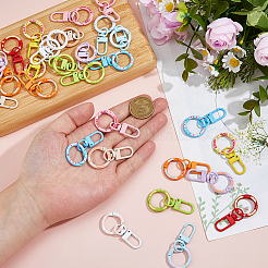 30Pcs 10 Colors Baking Paint Alloy Swivel Clasps&nbsp;FIND-FH0012-18