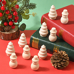 10Pcs 2 Styles Christmas Unfinished Wood Sculpture Display Decorations&nbsp;DJEW-SP0001-20