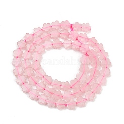 天然石ローズクォーツビーズ連売り  スモモの花  6~6.5x6x2.5mm  穴：0.8mm  約60~63個/連  14.37~14.84''（36.5~37.7センチメートル）&nbsp;G-B138-C13-01