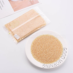 ガラスシリンダービーズ  シードビーズ  透明色光沢  丸い穴  モカシン  1.5~2x1~2mm  穴：0.8mm  約8000個/袋  約1ポンド/バッグ&nbsp;SEED-S047-G-004
