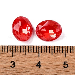 ガラスラインストーンカボション  後ろ向き  多面カット  オーバル  ヒヤシンス  10x8x4.5mm&nbsp;RGLA-A026-06A-227DE
