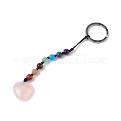 7 Chakra Gemstone Beads Keychain&nbsp;KEYC-F036-02