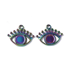 Ion Plating(IP) 304 Stainless Steel Pendant Cabochon Settings&nbsp;STAS-I694-38MC