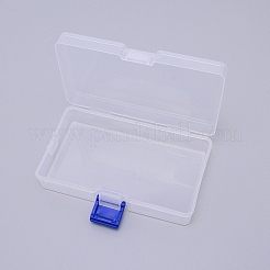 クリアプラスチックビーズ収納ケース  ヒンジ付き蓋付き  ビーズなど  長方形  透明  14.75x8.8x3.45cm&nbsp;LS-CON-WH0072-39