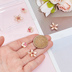 6Pcs 2 Styles Brass Enamel Charms&nbsp;KK-BBC0028-32