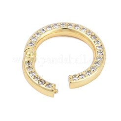 Brass Micro Pave Cubic Zirconia Twister Clasp&nbsp;KK-G522-16G