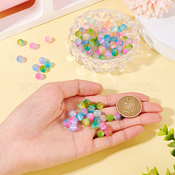 135色のキャットアイビーズ9個  ラウンド  ミックスカラー  8mm  穴：0.8~0.9mm  15個/カラー&nbsp;G-TA0002-48