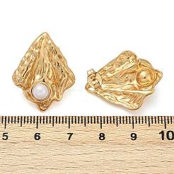 304 Stainless Steel ABS Plastic Pearl Stud Earrings&nbsp;LS-STAS-D368-01B-G