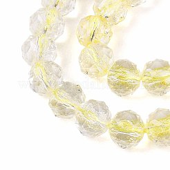 Crackle Transparent Glass Beads Strands&nbsp;GLAA-N063-8mm-08
