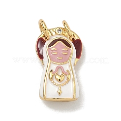 Brass Enamel Pendants&nbsp;KK-Z153-17G