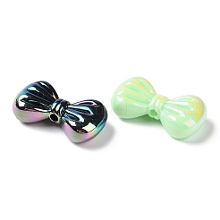 UVメッキアクリルビーズ  虹色の  蝶結び  ミックスカラー  17x31.5x9mm  穴：3mm&nbsp;SACR-G034-08