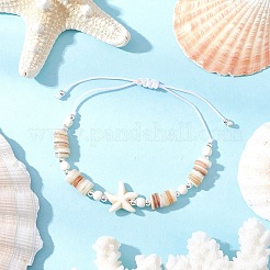 2Pcs Adjustable Dyed Synthetical Turquoise Beaded Braided Bead Bracelets for Women&nbsp;BJEW-JB11805
