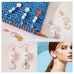 Round & Flower Pendant Stitch Markers&nbsp;HJEW-AB00420