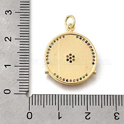 Brass Micro Pave Cubic Zirconia Pendants&nbsp;KK-F899-17G
