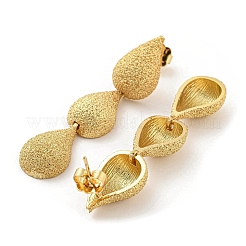 Rack Plating Brass Teardrop Dangle Stud Earrings&nbsp;EJEW-K263-19G