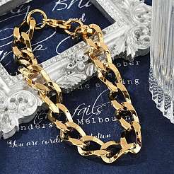 304 Stainless Steel Cuban Link Chain Bracelets for Women Men&nbsp;BJEW-F488-31G